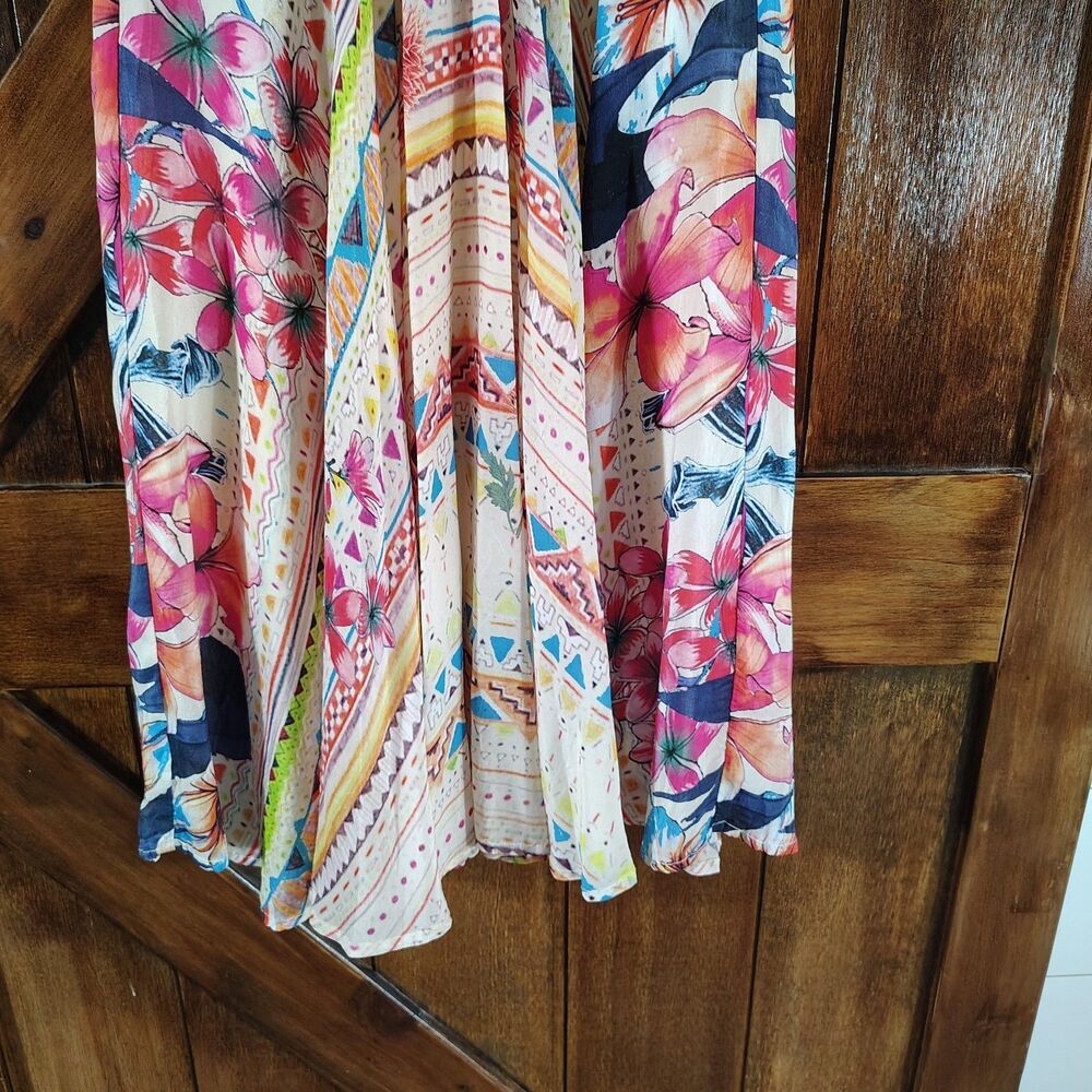 Johnny Was Floral Dress Womens Size Small Colorful Tropical Resort Boho - Picture 12 of 12